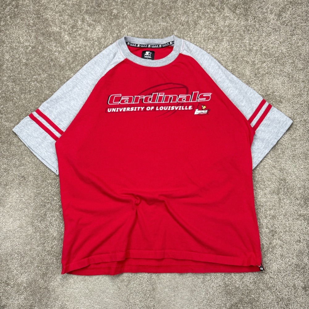 Vintage Y2K Starter Louisville Cardinals T Shirt Large (Fits XL)‎
